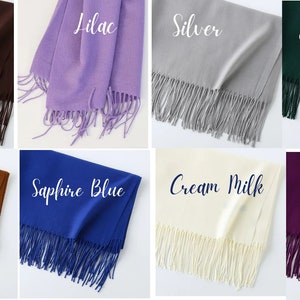 Écharpe en pashmina pour demoiselle d'honneur mariée mariage châle cadeaux pour sa maman grand-mère femme Girfreind foulard personnalisé robe image 5