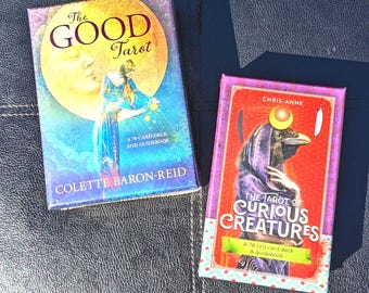 The Good Tarot & Curious Creatures Deck Set - 78 Card Decks with Guidebooks
