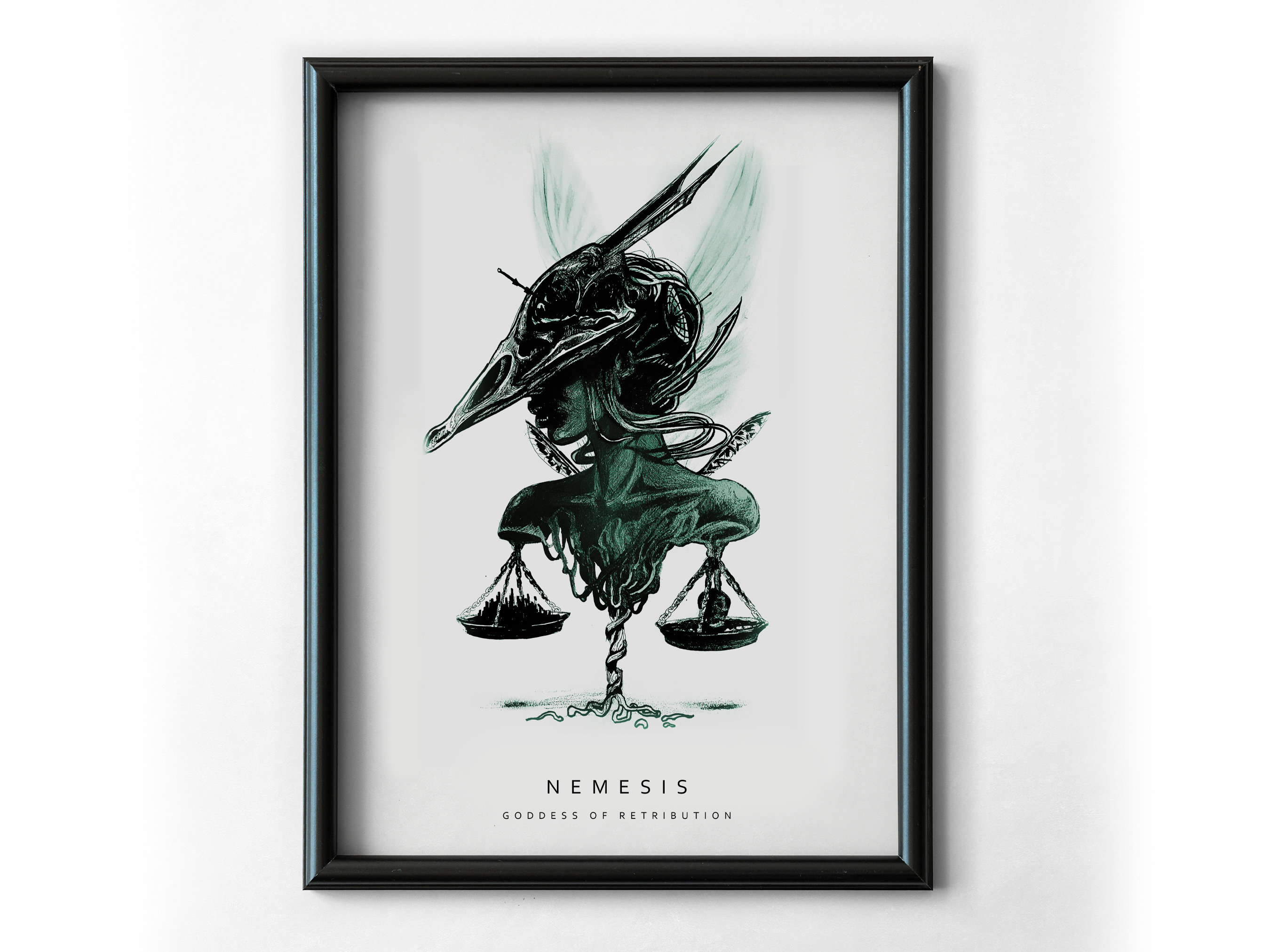 Nemesis Greek Goddess Mythology Poster Digital Download | Etsy