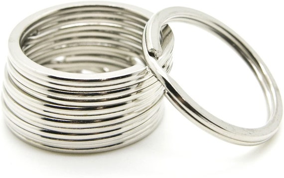 Pack of 20 Key Rings Split Rings Heavy Duty Chain Ring 30mm Nickel