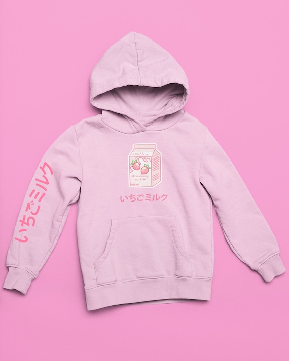 Ichigo Strawberry Milk Kawaii Hoodie Kawaii Hoodie Cute | Etsy