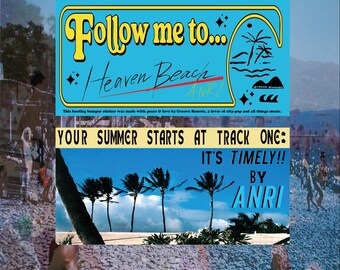 Anri Bumper Sticker Bundle – Timely / Heaven Beach – City Pop