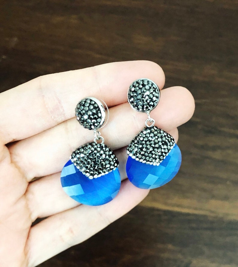 Blue Jade Earring