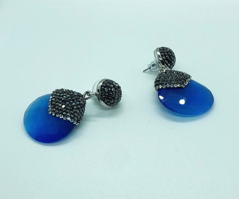 Blue Jade Earring