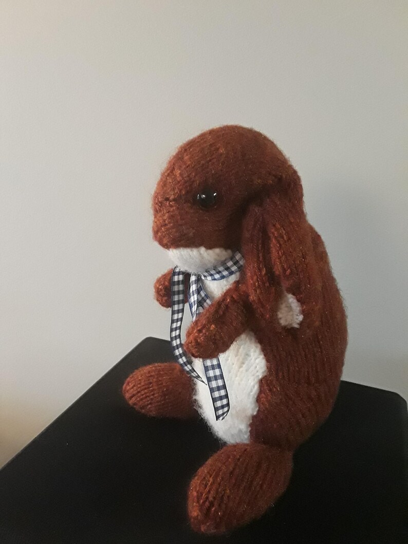 Hand Knitted Holland Lop Bunny Rabbit Medium