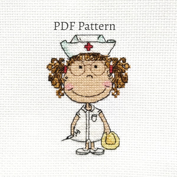 Nurse Cross Stitch Etsy
