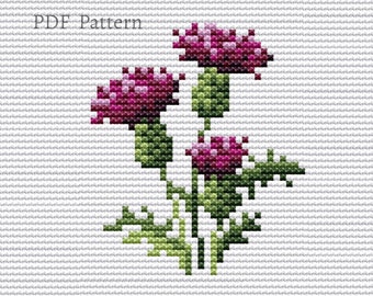 Thistle cross stitch pattern Outlander embroidery Simple cross stitch