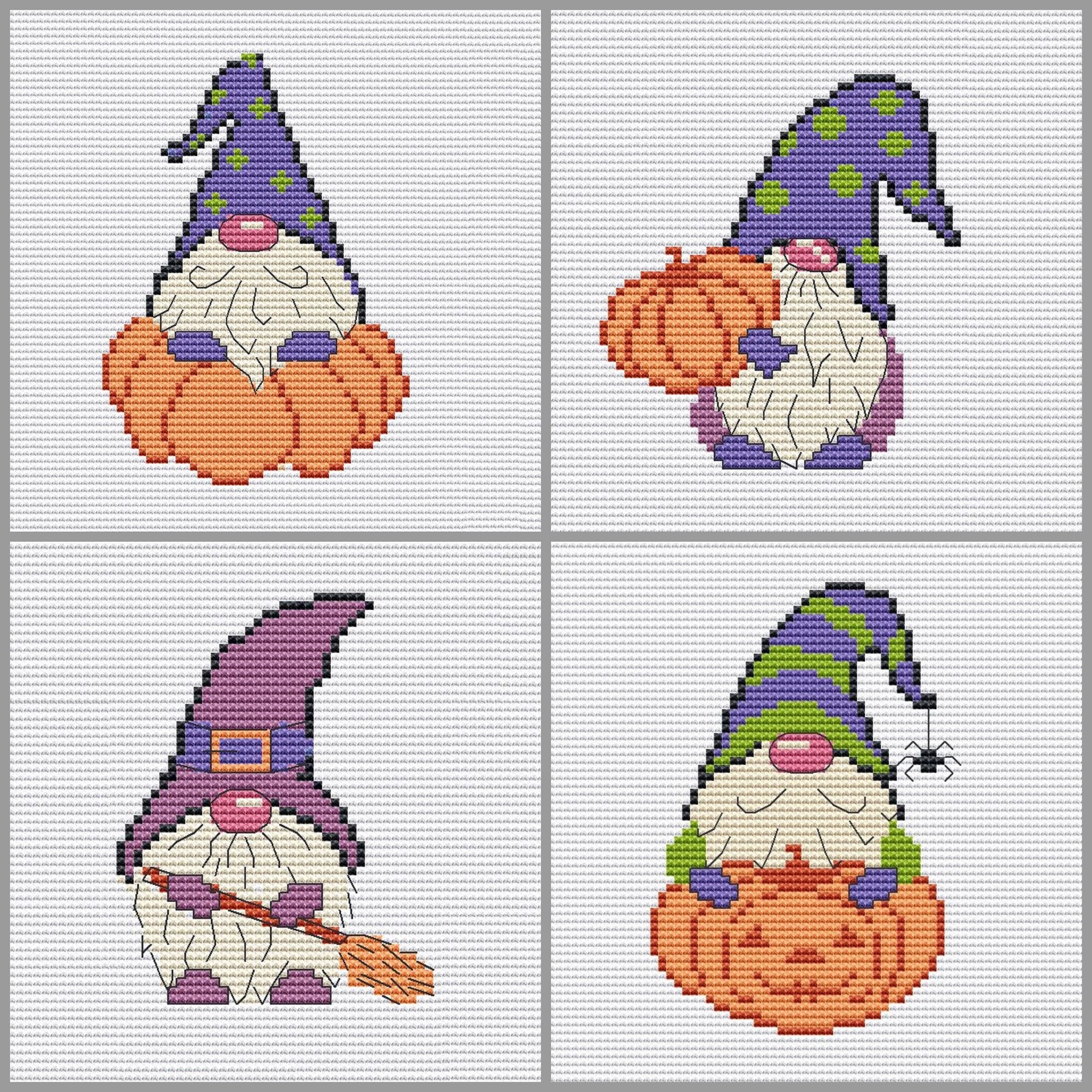 Halloween gnomes cross stitch sybju fall gnome sybju gnome  etsy Halloween gnomes cross stitch sybju fall gnome sybju gnome  etsy