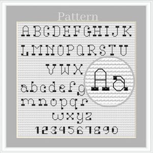 Backstitch alphabet cross stitch pattern, Cross stitch font, Cross stitch letters, ABC chart