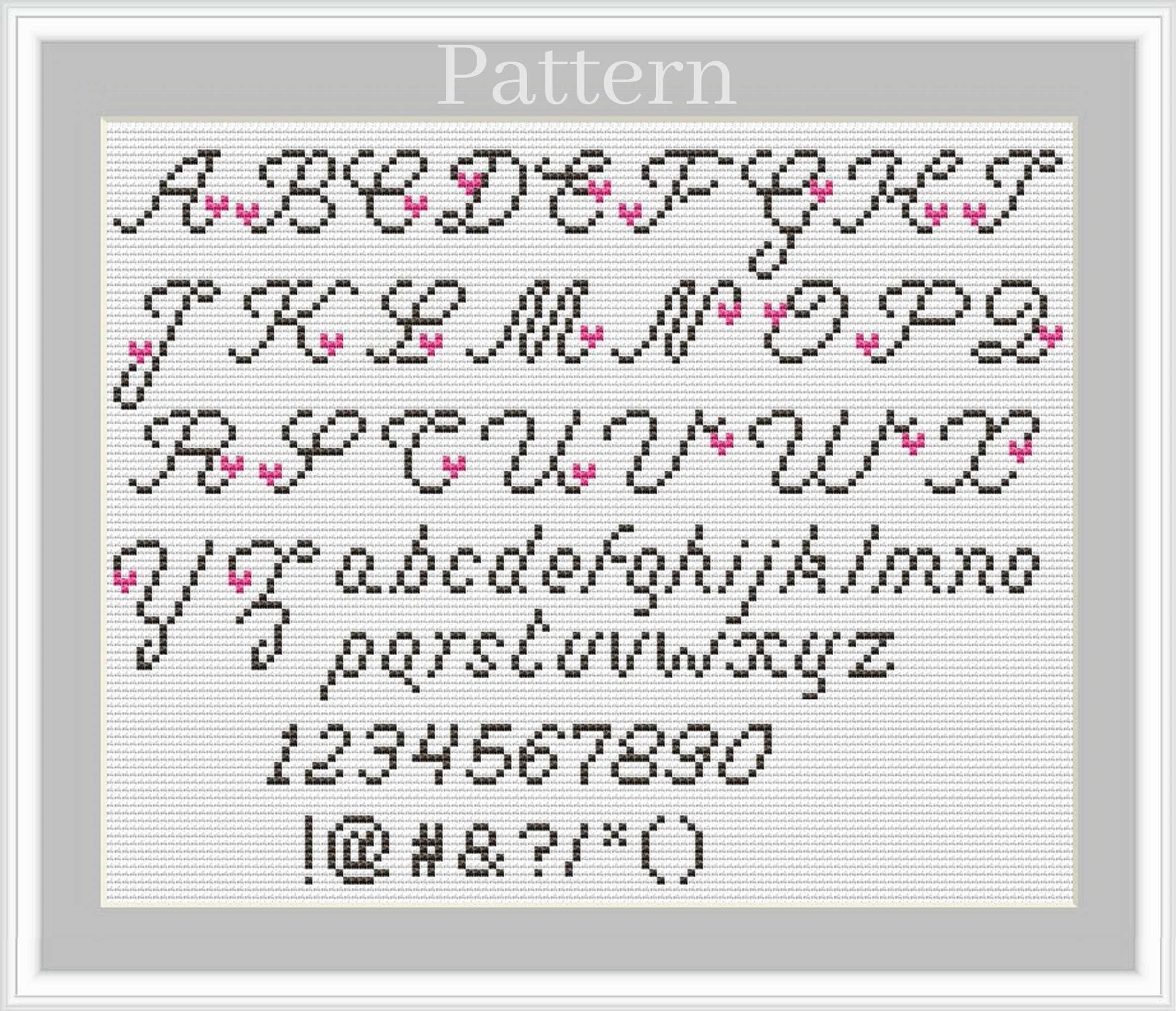 Cross Stitch Cursive Alphabet