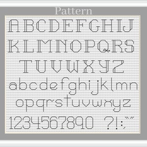 Backstitch alphabet, Cross stitch font, Cross stitch letters, Cross stitch numbers, Stitch alphabet