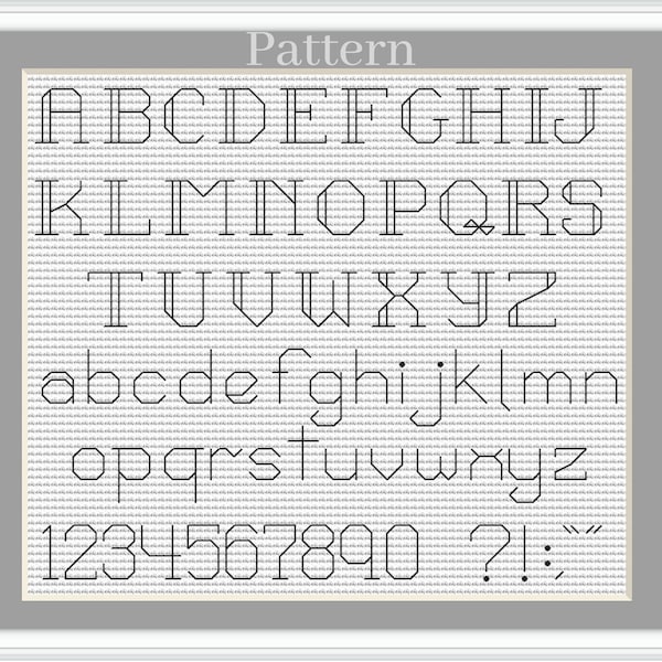 Backstitch alphabet, Cross stitch font, Cross stitch letters, Cross stitch numbers, Stitch alphabet