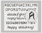 Cross stitch alphabet pattern, Cross stitch font, ABC chart, Alphabet embroidery