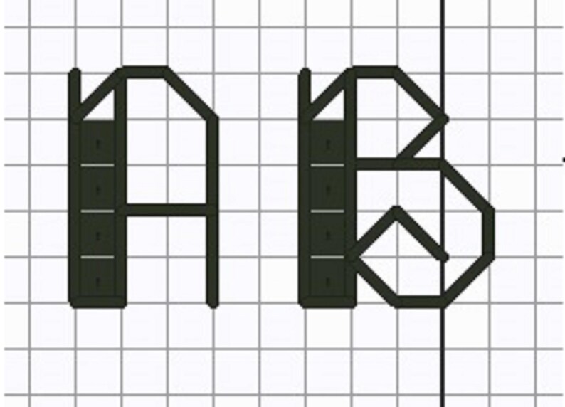 Backstitch Alphabet Cross Stitch Pattern With Small Letters and Numbers ...