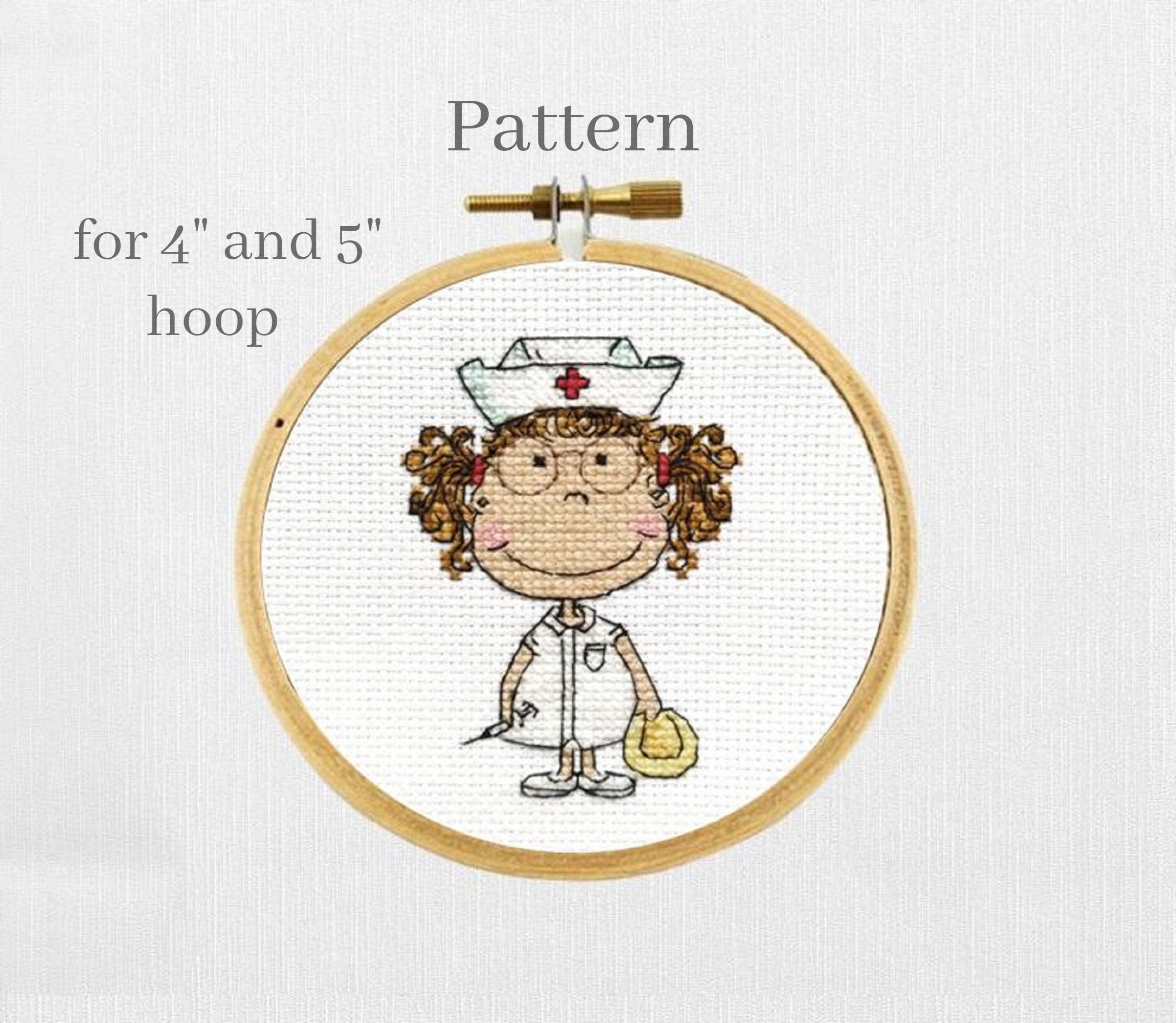 Nurse Cross Stitch Pattern Nurse Embroidery - Etsy