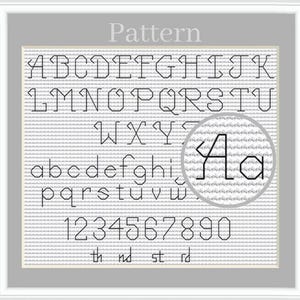 Small alphabet cross stitch pattern, Cross stitch font, Cross stitch letters, ABC chart