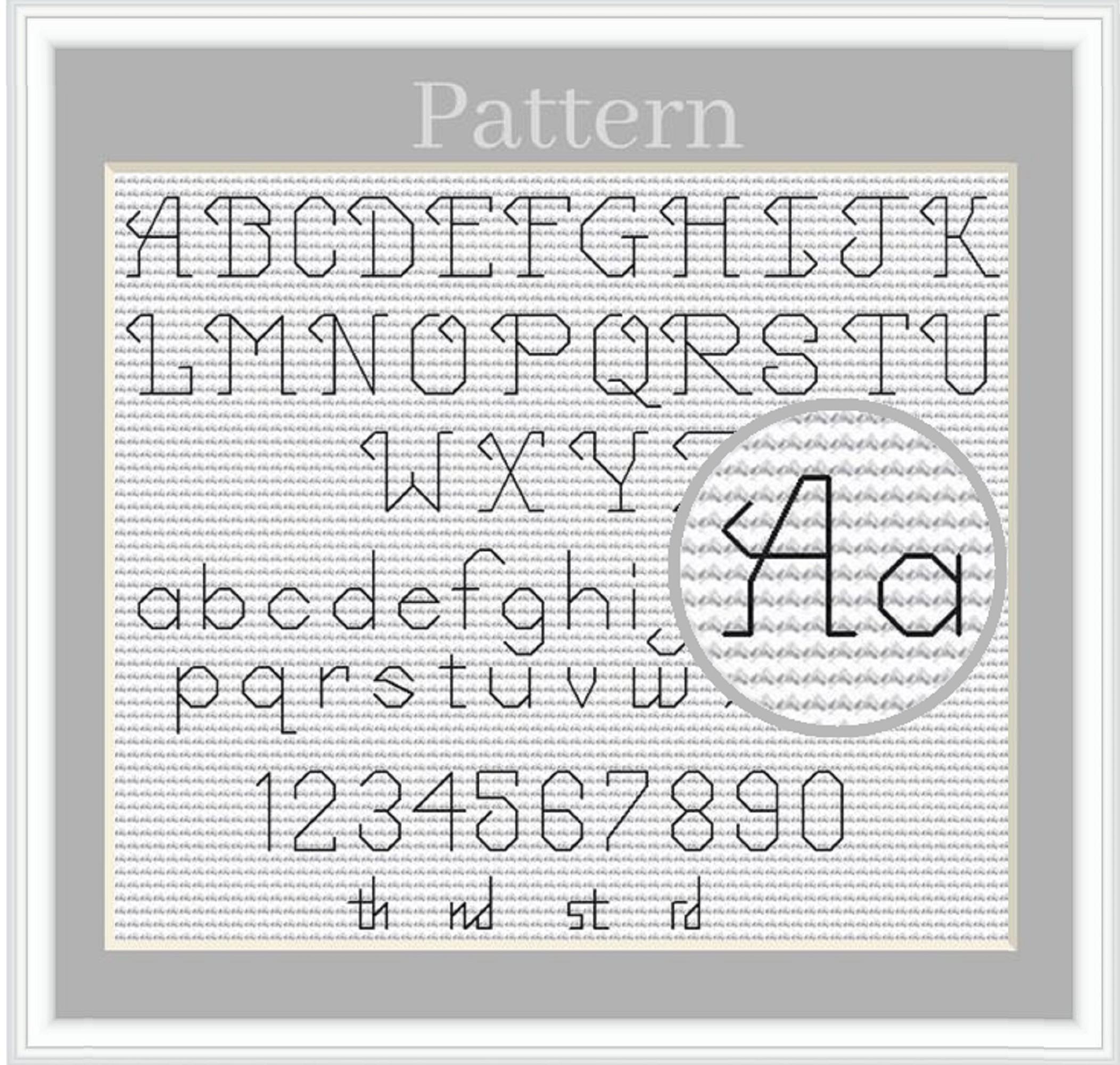 Small alphabet cross stitch pattern, Cross stitch font, Cross stitch letters, ABC chart