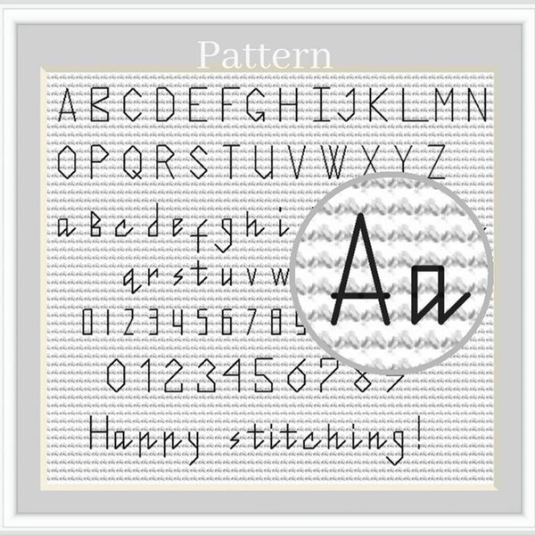 Cross stitch font, Backstitch alphabet cross stitch pattern, Tiny alphabet, Small alphabet font