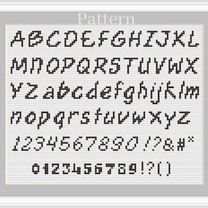 Cross stitch fonts Cross stitch letter Full alphabet hand embroidery pattern