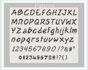 Cross stitch fonts Cross stitch letter Full alphabet hand embroidery pattern