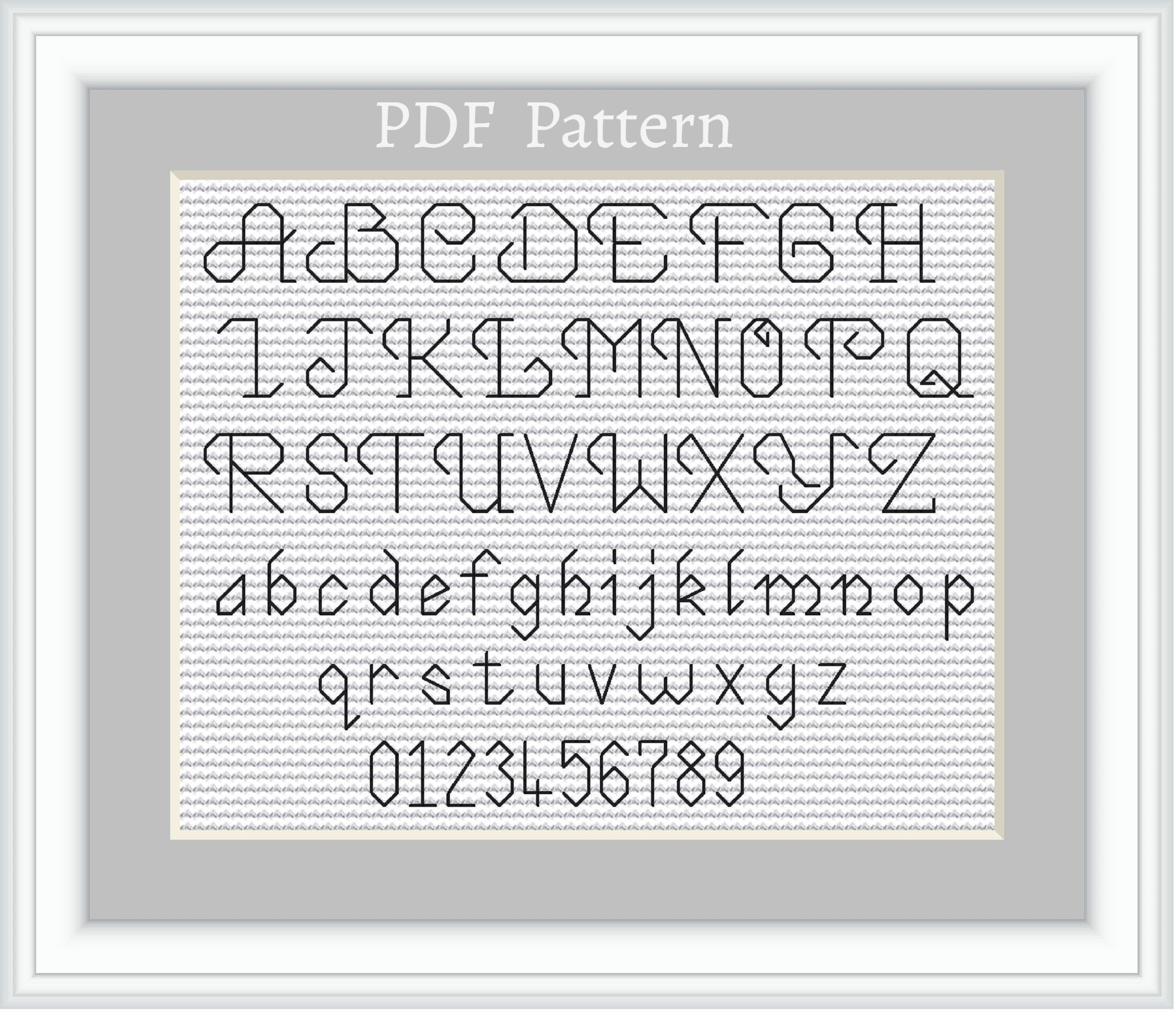 Font Cross Stitch Box