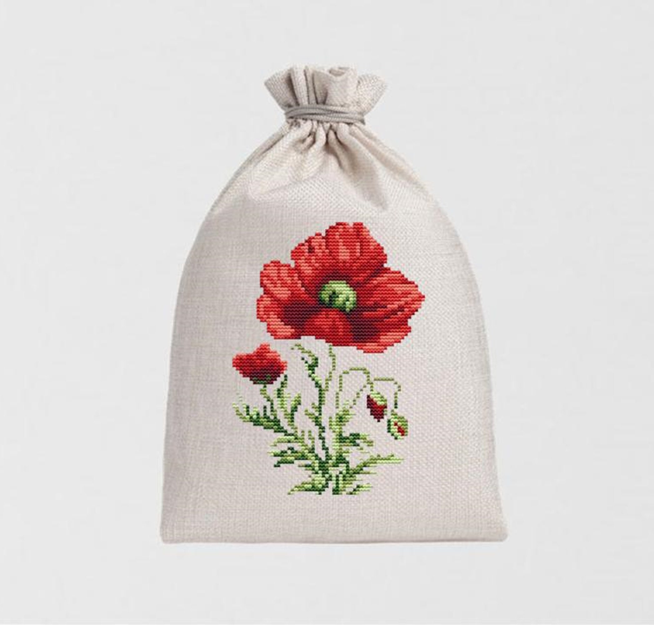 Poppy Cross Stitch Pattern for Floral Xstitch Wild Flowers - Etsy