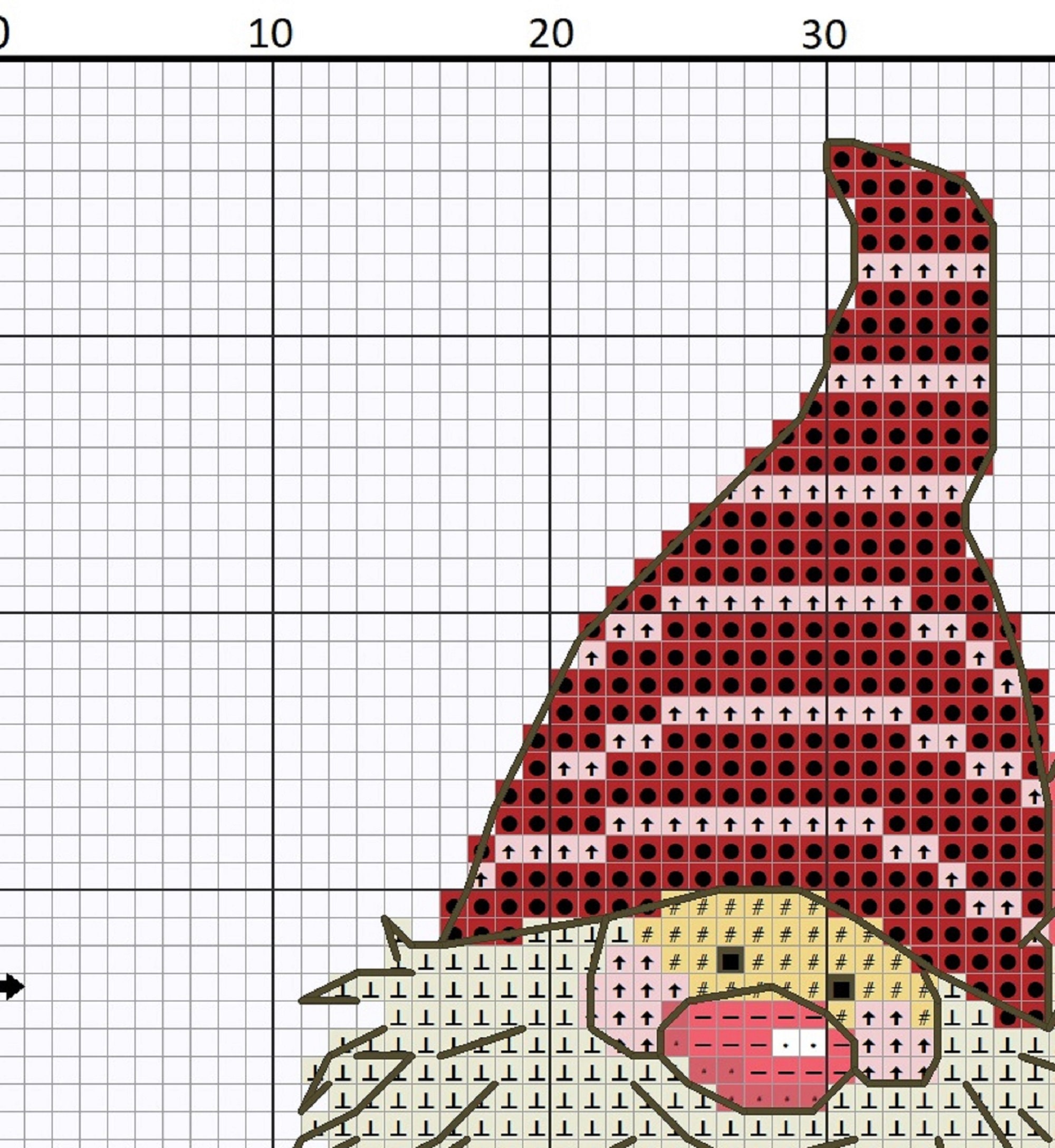 Christmas gnomes cross stitch pattern PDF beginners Etsy