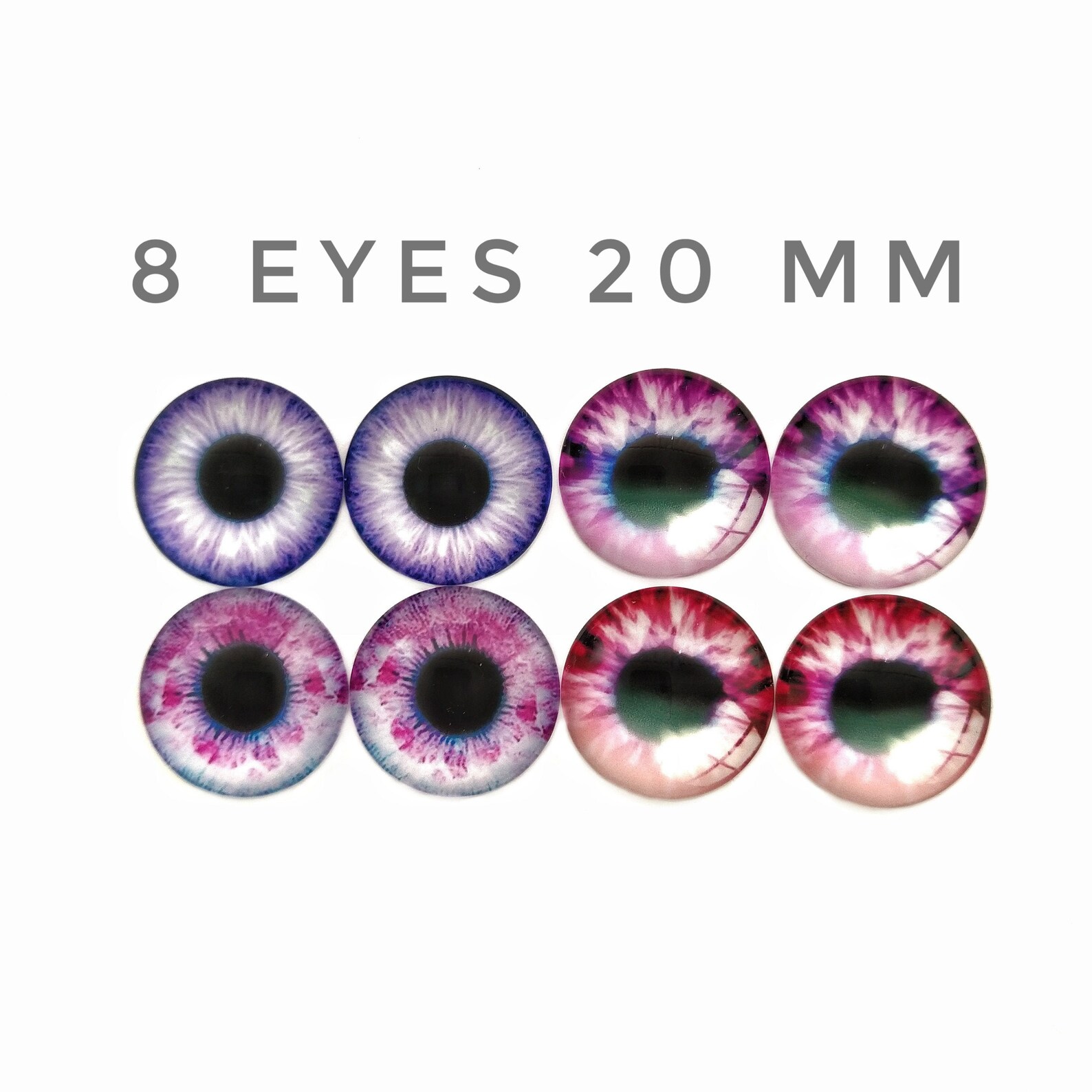 20 mm doll eyes Stuffed animal eyes Flat doll eyes Glass eyes Etsy