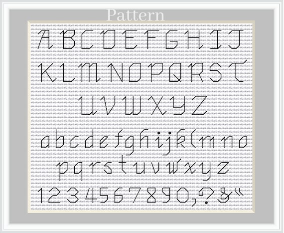 Cross Stitch Font Backstitch