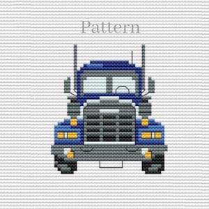 Truck cross stitch pattern PDF, Vehicle cross stitch for digital downloads