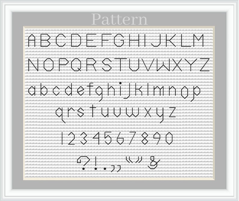 Backstitch alphabet, Cross stitch font, Cross stitch letters, Small alphabeth cross stitch image 1