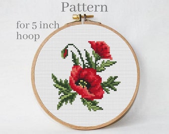 トップス POPPYFLOWER CROSS-STITCH PRINTSWEATSHIRT POPPYFLOWER