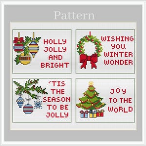 Weihnachtswünsche Kreuzstichmuster mit Alphabet, Weihnachtskarten, Weihnachtskarte, Weihnachtskarte DIY, kleine Weihnachtskugel