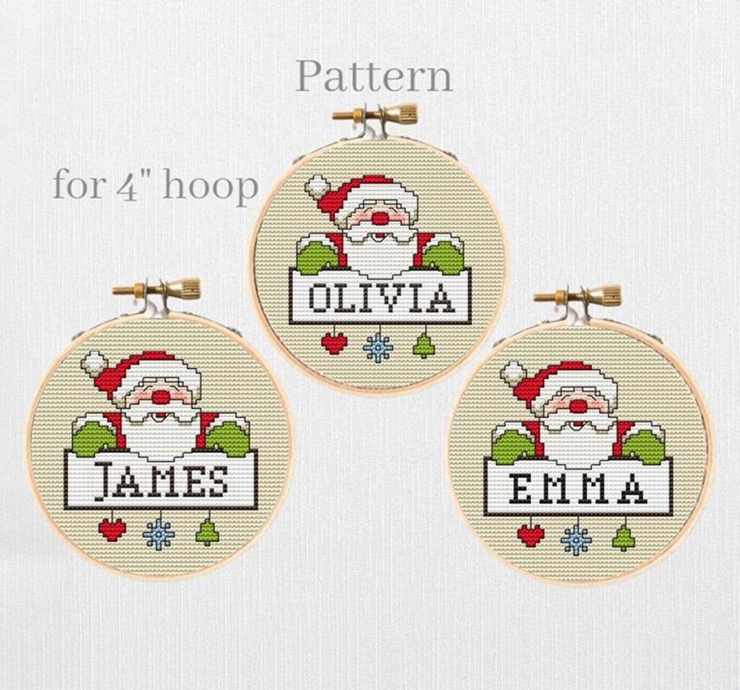 Family Ornament Cross Stitch Pattern With ABC Chart, Personalized ...