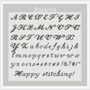 Cursive font cross stitch pattern, Cross stitch letters, Cross stitch fonts, Alphabet pattern, ABC chart