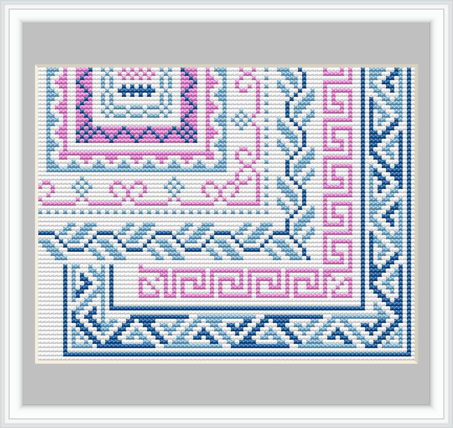 Cross Stitch Border Pattern, Cross Stitch Frame, Square