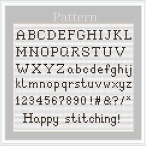 Cross stitch letters, Cross stitch alphabet pattern, Cross stitch font, Cross stitch numbers
