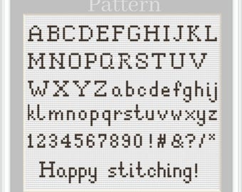 Cross stitch letters, Cross stitch alphabet pattern, Cross stitch font, Cross stitch numbers