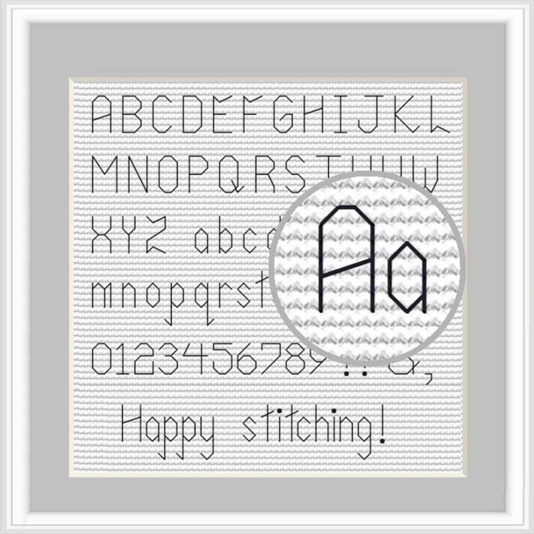 Backstitch Alphabet Cross Stitch Pattern, Cross Stitch Fonts, Cross ...