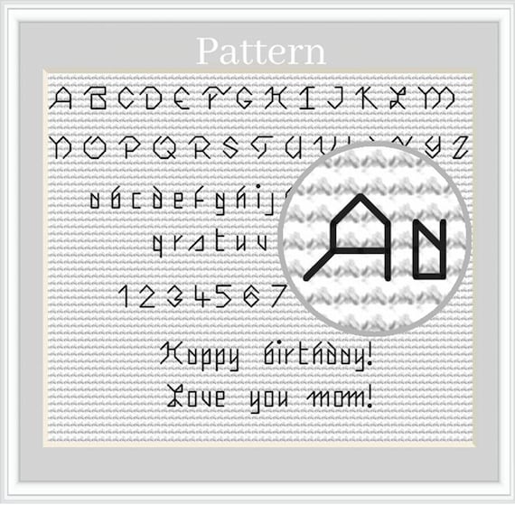 cross stitch letters BIBLE 1＆2 クロス ステッチ