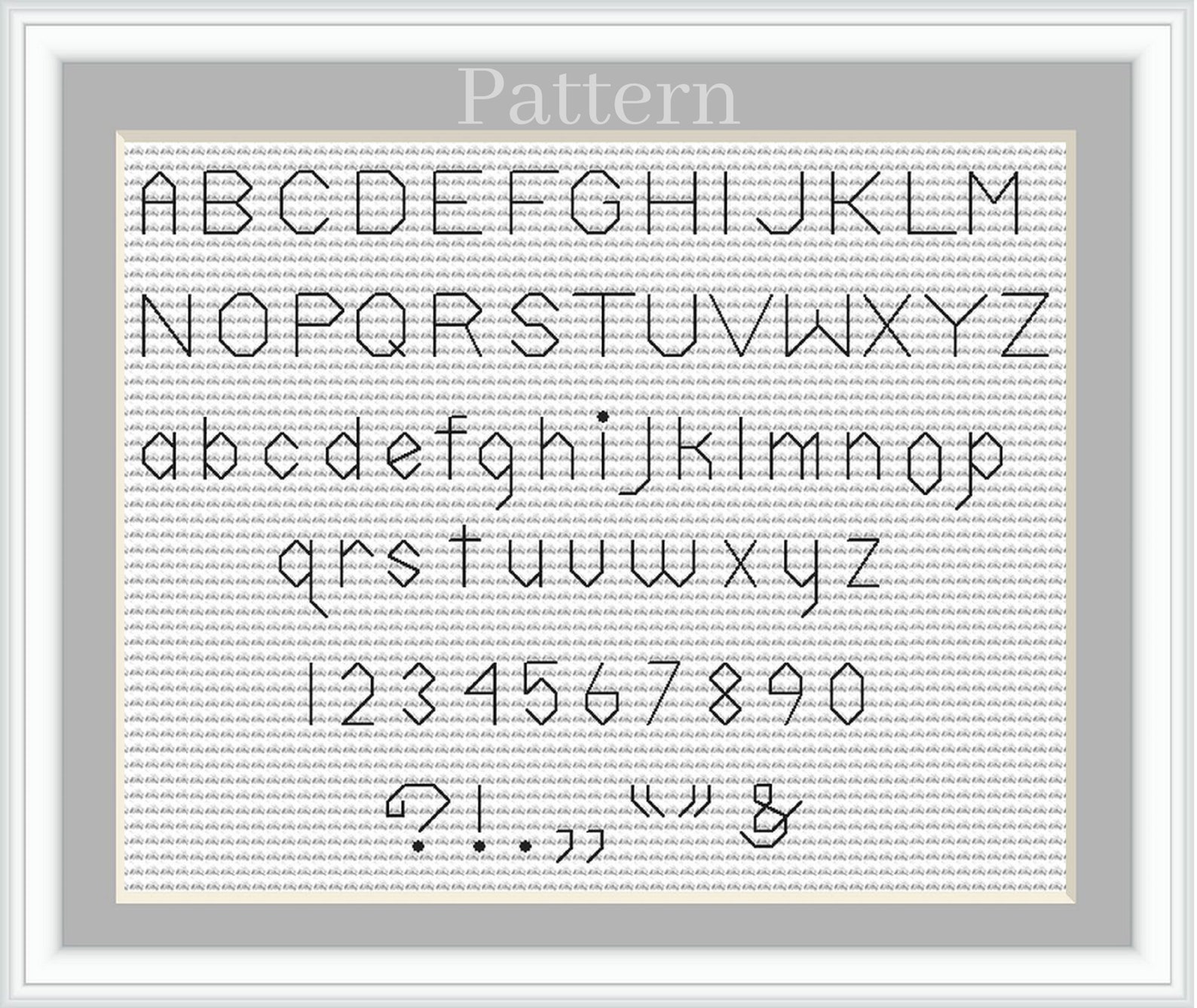 Backstitch Alphabet Cross Stitch Font Cross Stitch Letters Etsy
