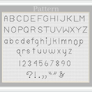 Backstitch alphabet, Cross stitch font, Cross stitch letters, Small alphabeth cross stitch image 9
