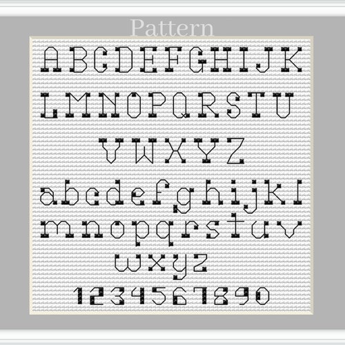 Backstitch Alphabet Cross Stitch Font Cross Stitch Letters Etsy Canada