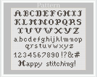 Cross stitch fonts, Cross stitch letters, Alphabet pattern, Stitch alphabet hand embroidey pattern