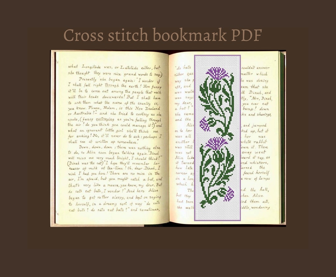 Bookmark Outlander Cross Stitch Bookmark Outlander Cross Stitch Thistle