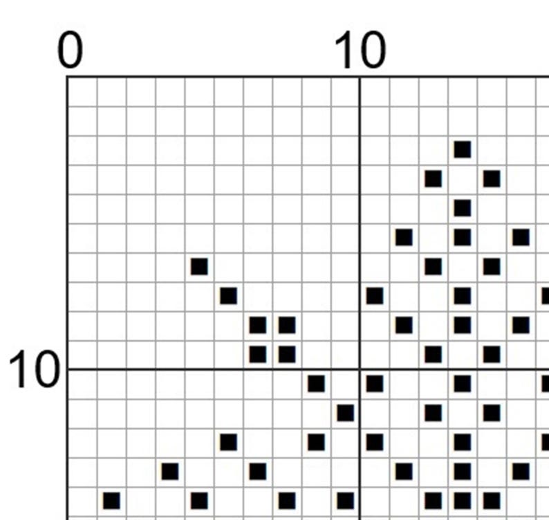 May include: Black and white pixel art design with a pattern of squares. The design is in the shape of a heart.