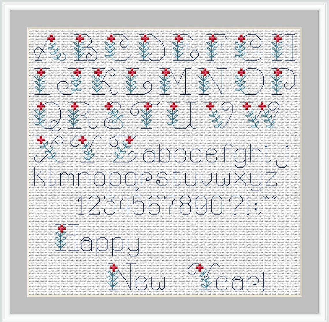 Backstitch Alphabet Cross Stitch Pattern Cross Stitch - Etsy Canada