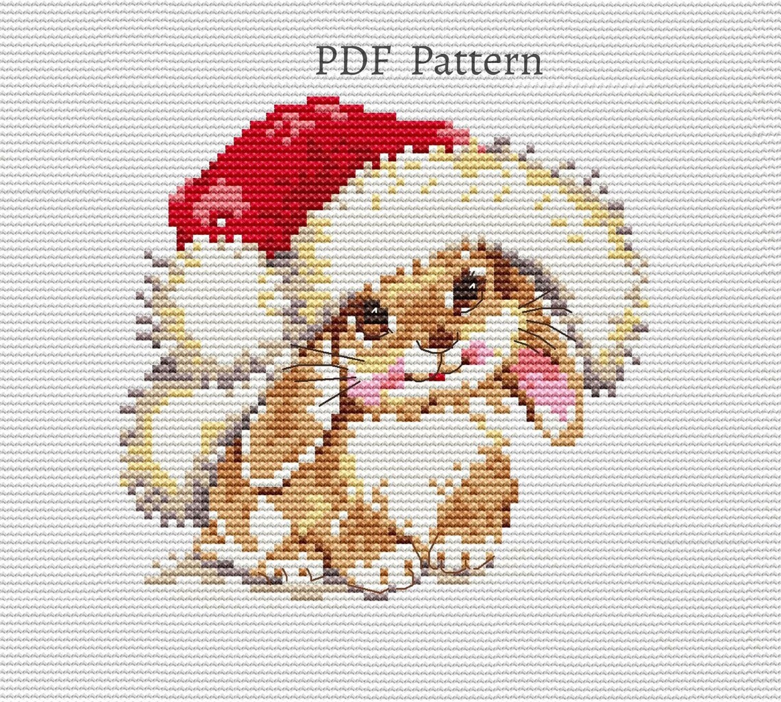 Bunny cross stitch easter cross stitch pattern rabbit cross