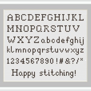 Cross stitch letters, Cross stitch alphabet pattern, Cross stitch font, Cross stitch numbers