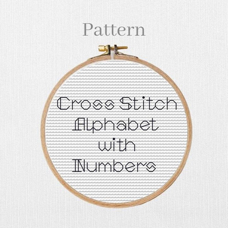 Backstitch Alphabet Cross Stitch Pattern With Small Letters and Numbers ...